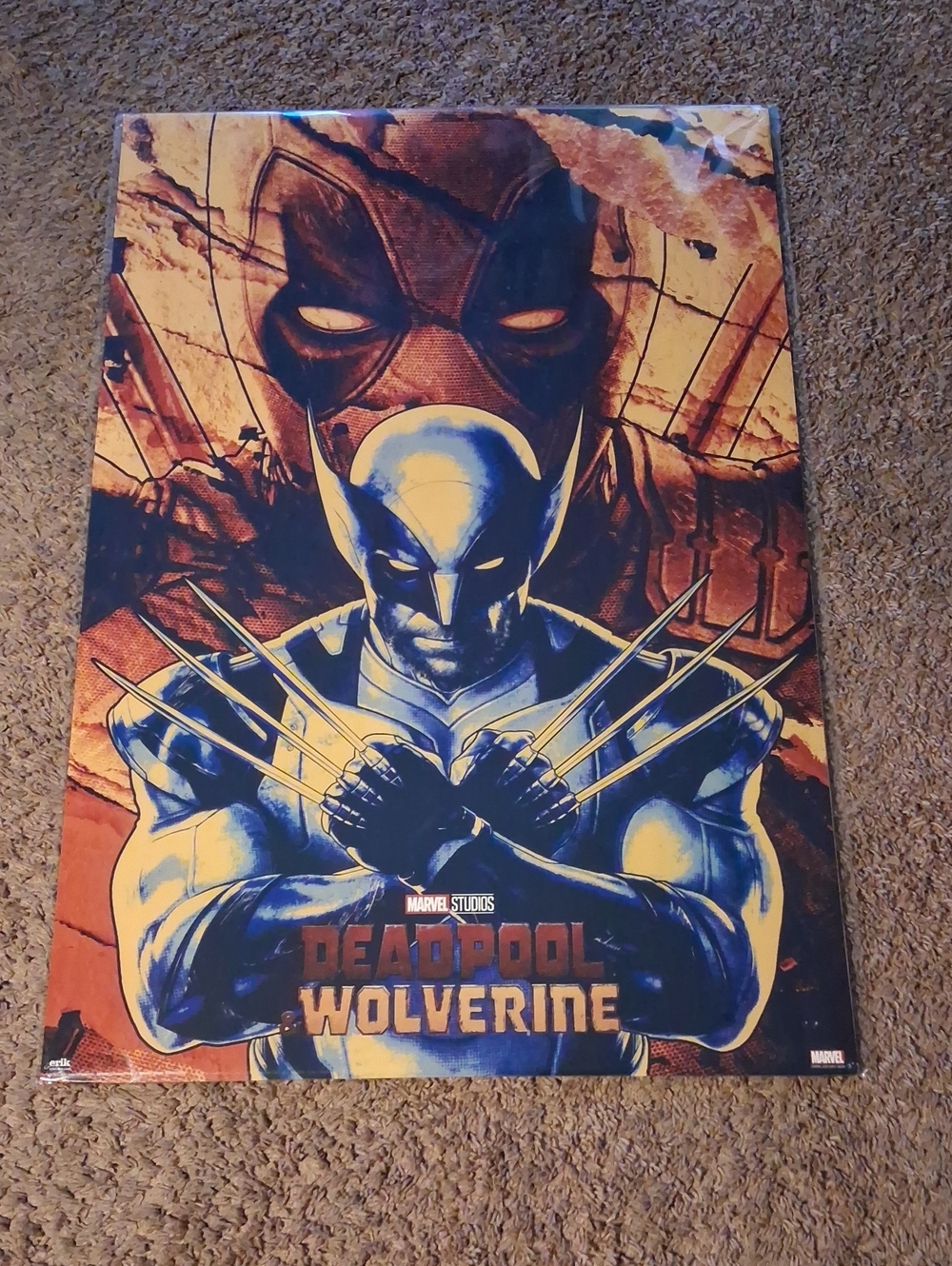 Marvel Deadpool & Wolverine Poster - Blue & Orange